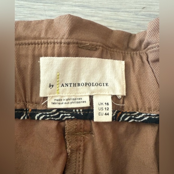 Anthropologie Ellie Embroidered High Rise Utilitu Pants Size 12 - Picture 3 of 6